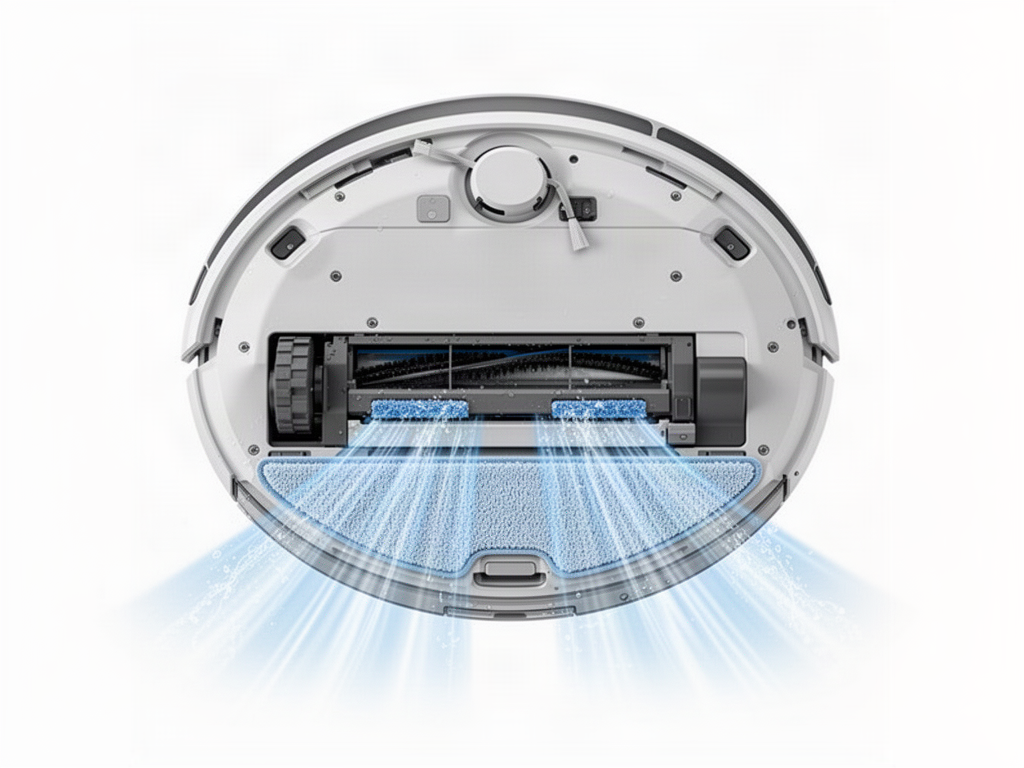 Robot vacuum mop and water delivery area