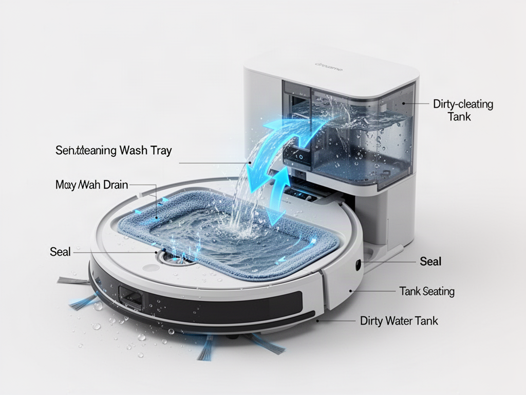 Dirty water extraction path diagnostic illustration