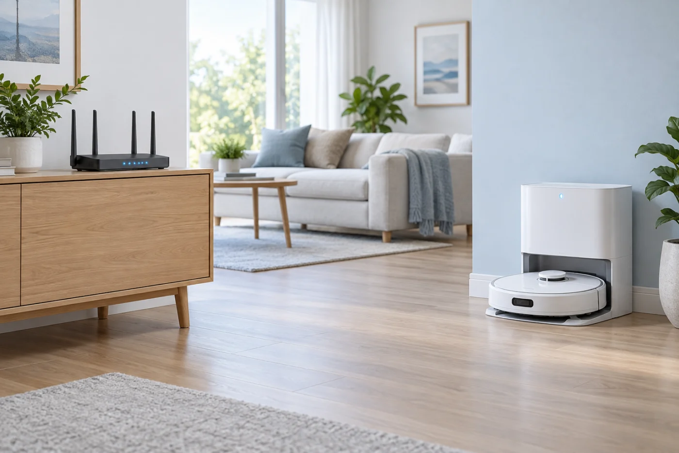 Checking home Wi-Fi coverage near the Dreame X40 Ultra dock