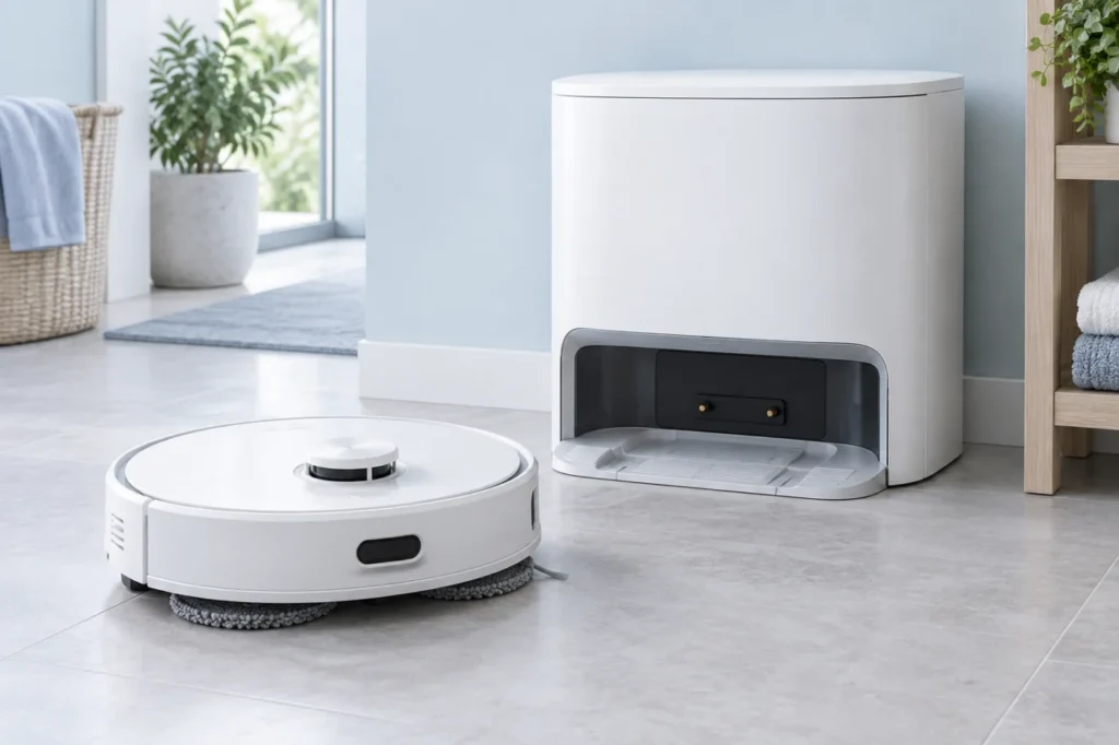 Roborock Qrevo Curv not charging in front of its multifunction dock